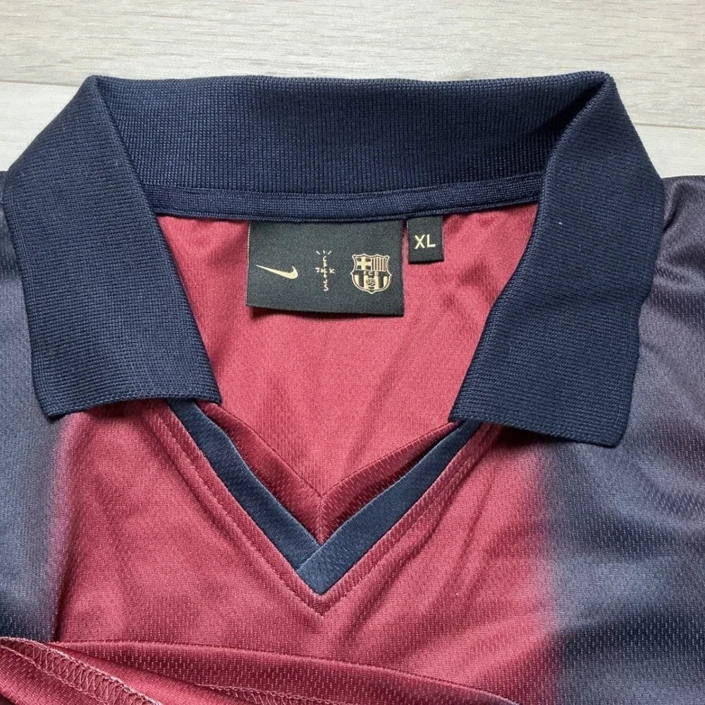 Nike Cactus Jack FCB Barca #2 Skeleton Retro Jersey Maroon Size XL New With Tags